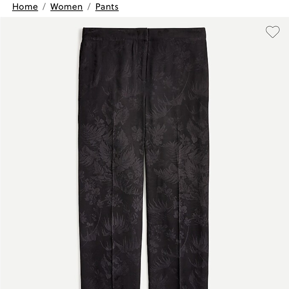 J Crew wide leg silky black pants
